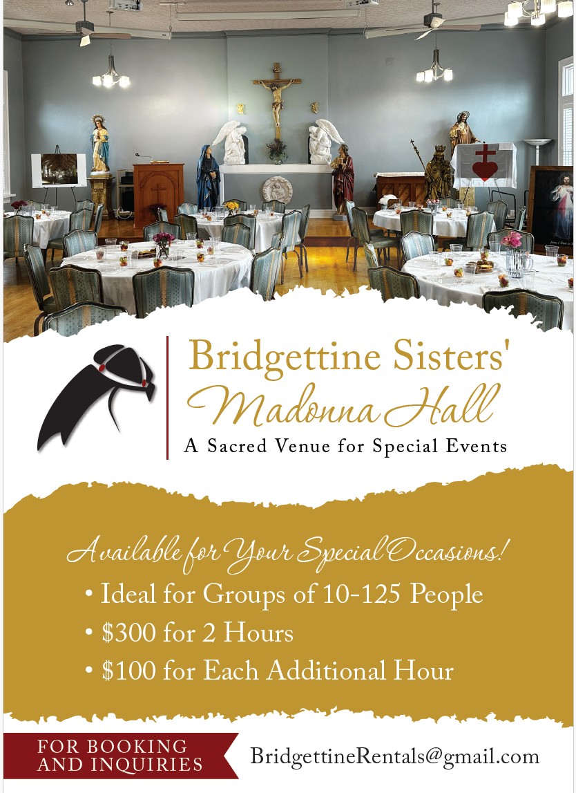 Gathering in Madonna Hall